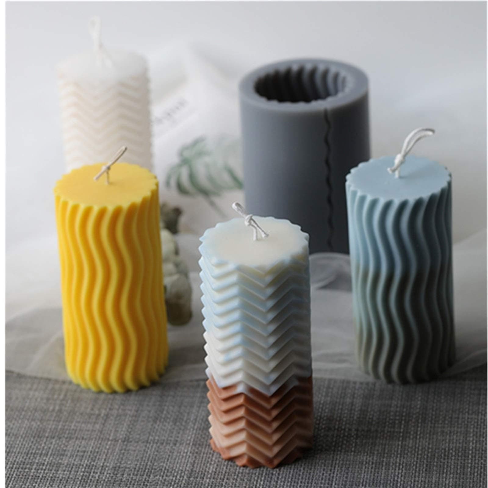 5 colorful candles